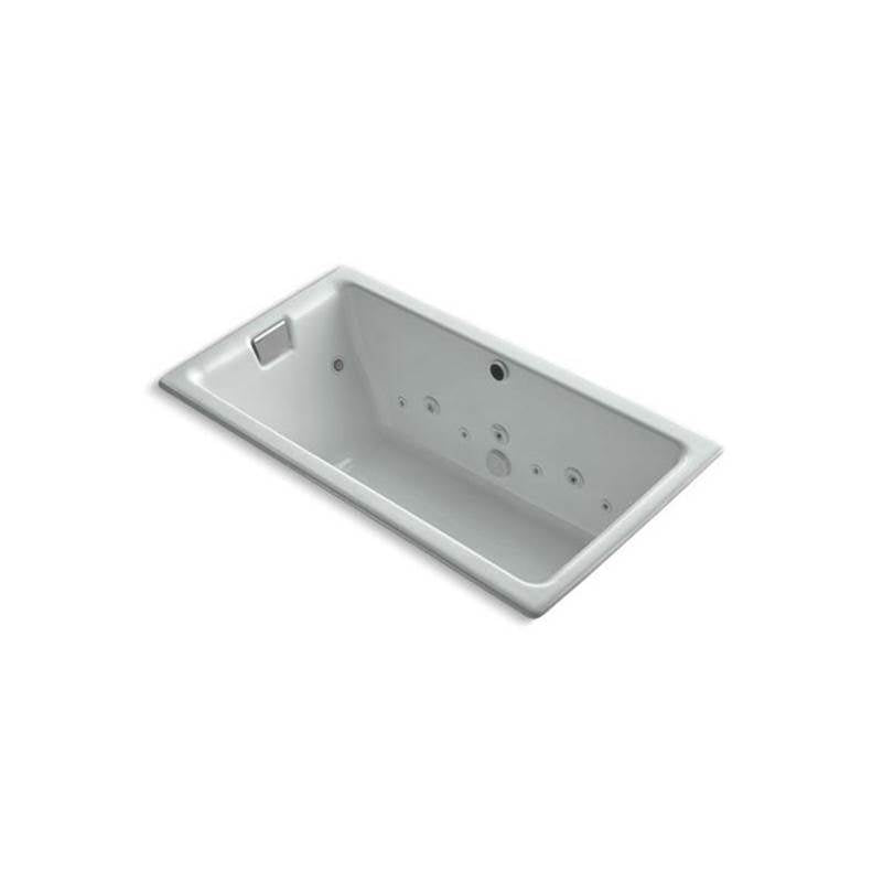 Kohler - Tea-for-Two 66'' x 36'' drop-in Effervescence whirlpool bath - Ice Grey