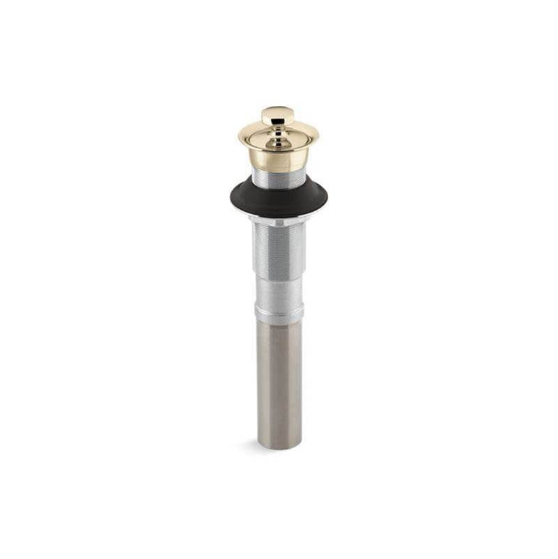 Kohler - Bathroom sink drain with non-removable metal stopper and without overflow - Vibrant French Gold