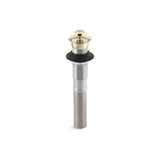 Kohler - Bathroom sink drain with non-removable metal stopper and without overflow - Vibrant French Gold