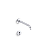 Kohler - Purist Wall-mount touchless faucet trim with InsightE technology and 8-1/4'' 35-degree spout, requires valve - Polished Chrome