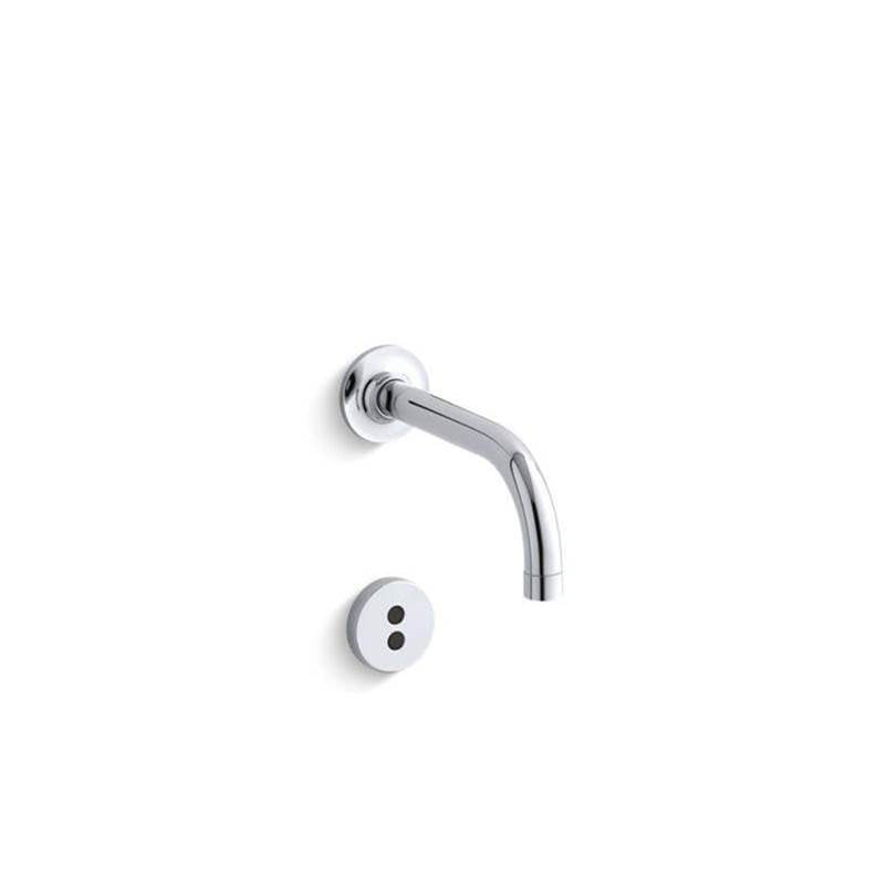 Kohler - Purist Wall-mount touchless faucet trim with InsightE technology and 6'' 90-degree spout, requires valve - Polished Chrome