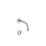 Kohler - Purist Wall-mount touchless faucet trim with InsightE technology and 6'' 90-degree spout, requires valve - Polished Chrome