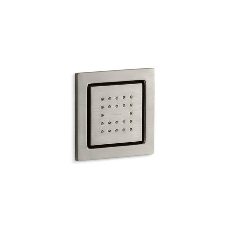 Kohler - WaterTile Square 22-nozzle single-function body spray, 2.5 gpm - Vibrant Brushed Nickel