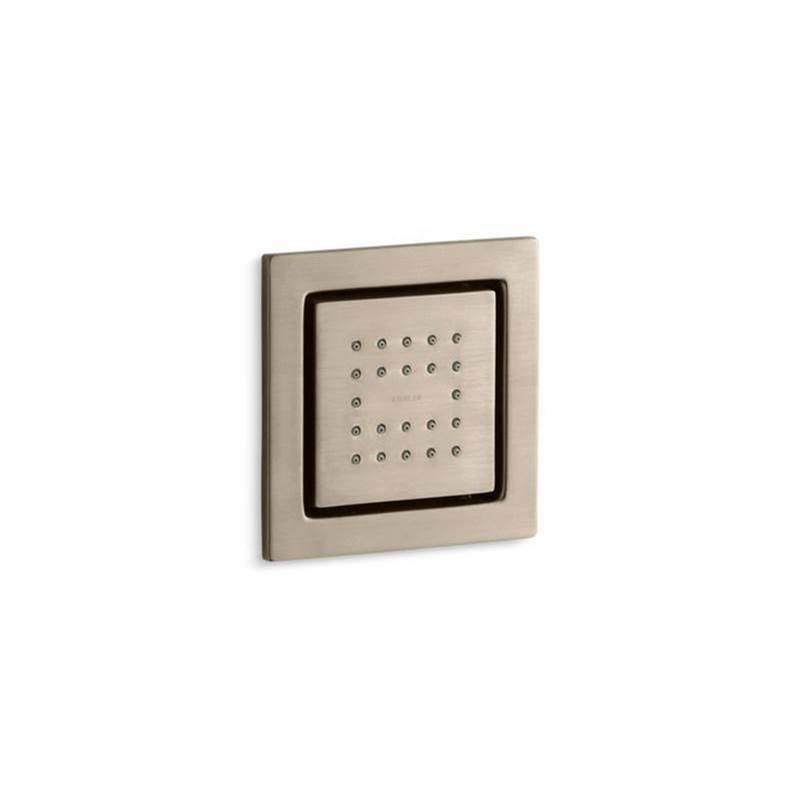 Kohler - WaterTile Square 22-nozzle single-function body spray, 2.5 gpm - Vibrant Brushed Bronze
