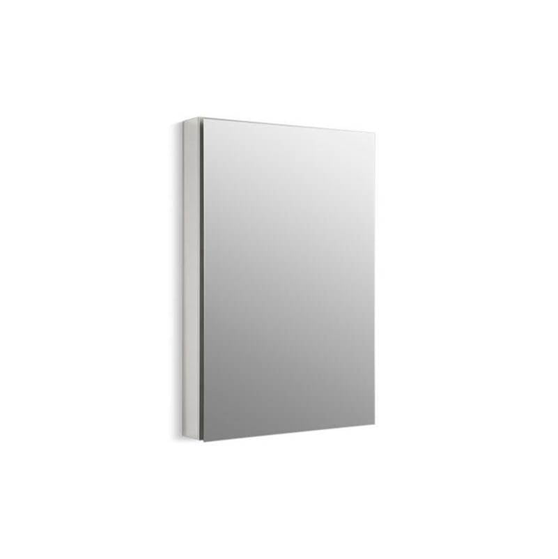 Kohler - Catalan 24-1/8'' W x 36-1/8'' H aluminum single-door medicine cabinet with 170 degree hinge - Satin Anodized Aluminum