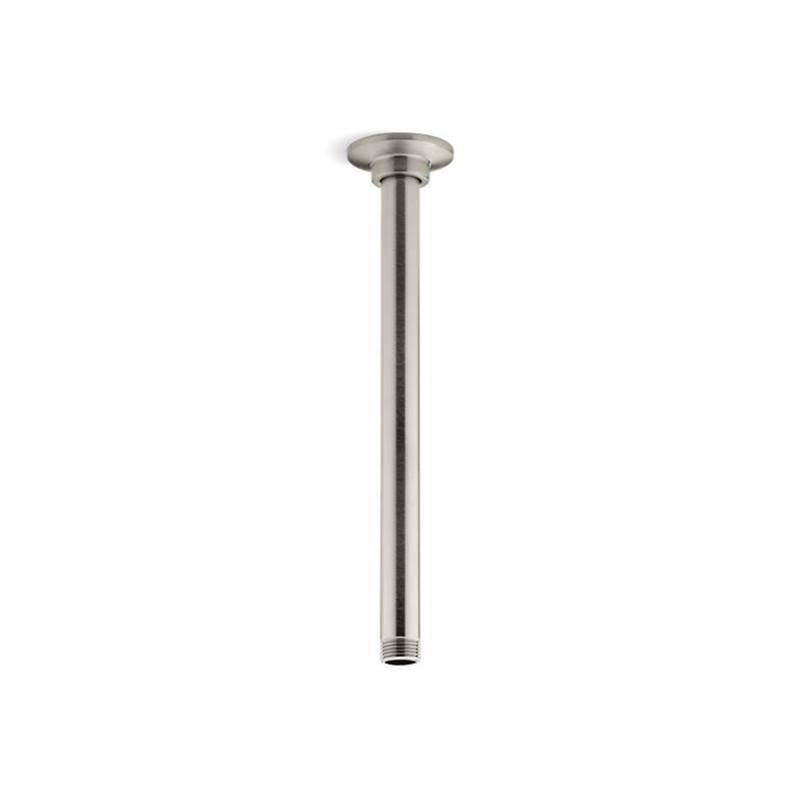 Kohler - 12'' ceiling-mount single-function rainhead arm and flange - Vibrant Brushed Nickel