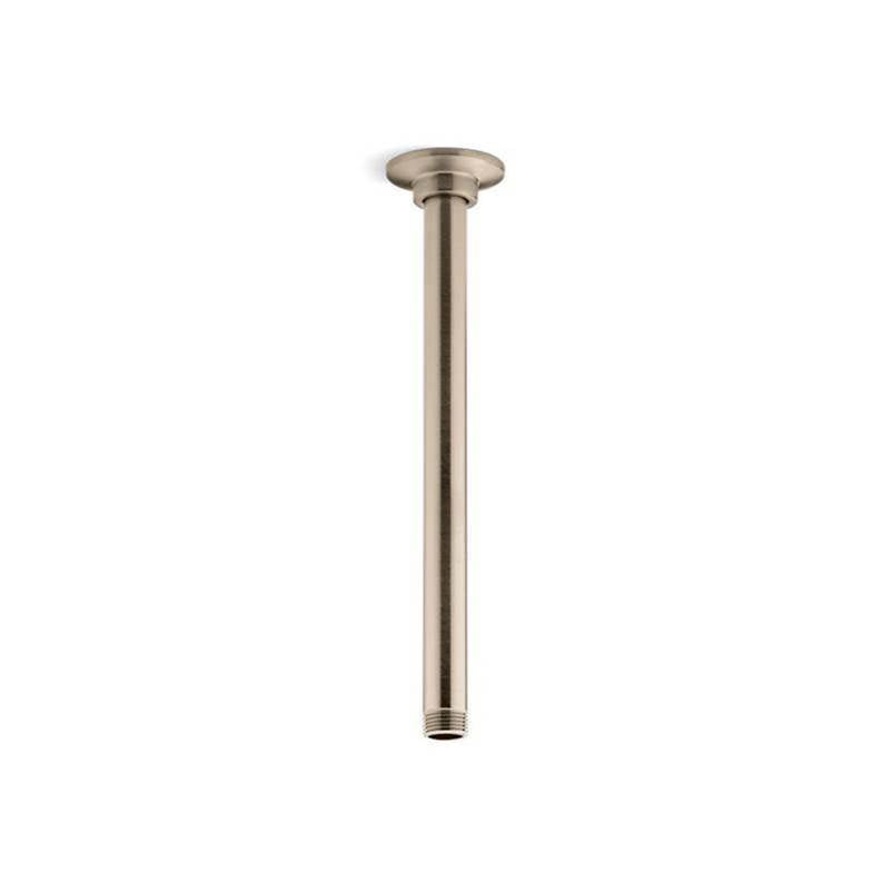 Kohler - 12'' ceiling-mount single-function rainhead arm and flange - Vibrant Brushed Bronze