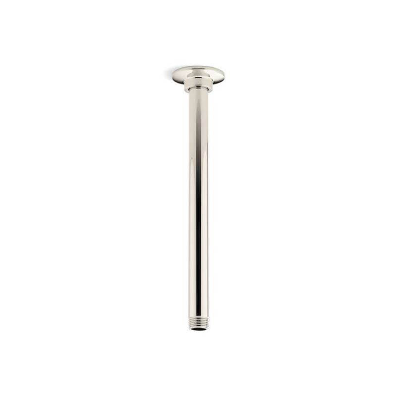 Kohler - 12'' ceiling-mount single-function rainhead arm and flange - Vibrant Polished Nickel