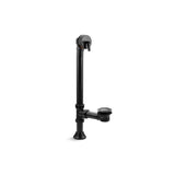 Kohler - Iron Works Decorative 1-1/2'' adjustable pop-up bath drain for 5' whirlpool with tailpiece - Brushed Black