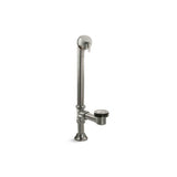 Kohler - Iron Works Decorative 1-1/2'' adjustable pop-up bath drain for 5' whirlpool with tailpiece - Vibrant Brushed Nickel