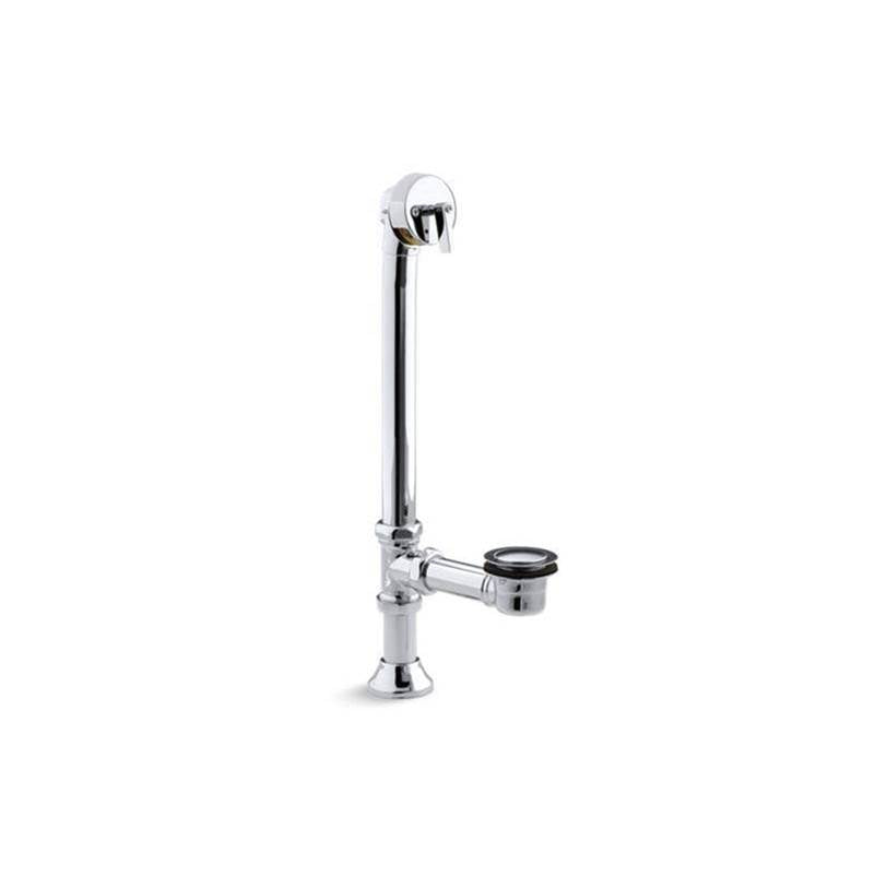 Kohler - Iron Works Decorative 1-1/2'' adjustable pop-up bath drain for 5' whirlpool with tailpiece - Polished Chrome