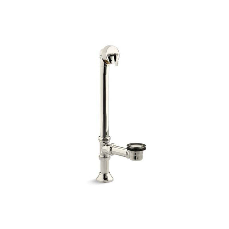 Kohler - Iron Works Decorative 1-1/2'' adjustable pop-up bath drain for 5' whirlpool with tailpiece - Vibrant Polished Nickel