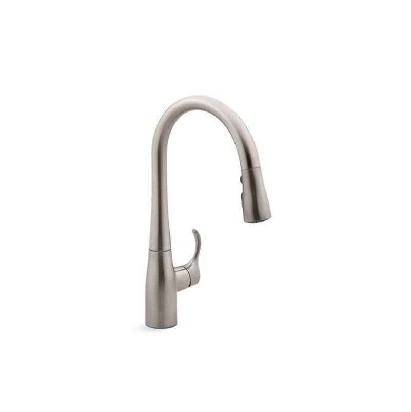 Kohler - Simplice Compact pull-down kitchen sink faucet with three-function sprayhead - Vibrant Stainless