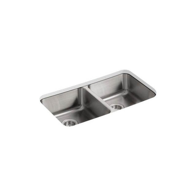 Kohler - Undertone 31-1/2'' undermount double-bowl kitchen sink - Stainless Steel