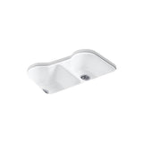 Kohler - Hartland 33'' undermount double-bowl kitchen sink - White