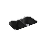 Kohler - Hartland 33'' undermount double-bowl kitchen sink - Black