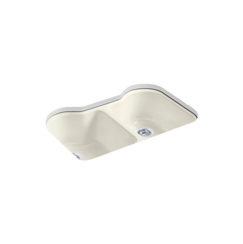 Kohler - Hartland 33'' undermount double-bowl kitchen sink - Biscuit