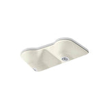 Kohler - Hartland 33'' undermount double-bowl kitchen sink - Biscuit