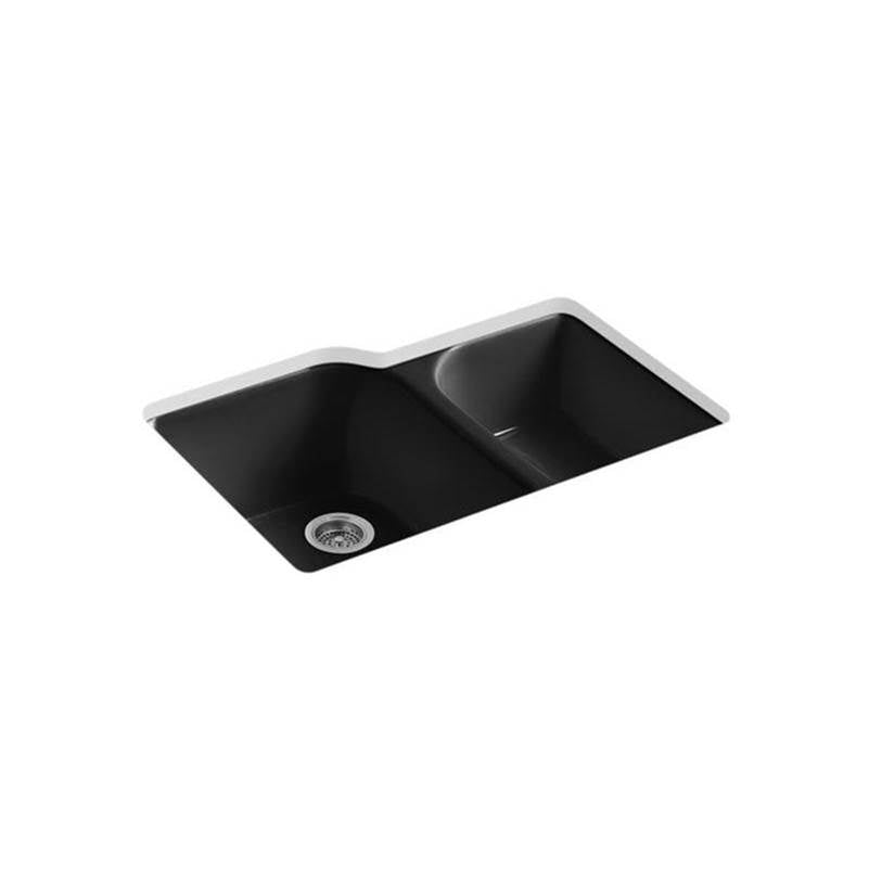 Kohler - Executive ChefE 33'' undermount double-bowl kitchen sink - Black