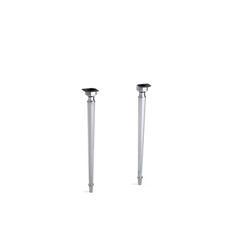 Kohler - Kathryn Octagonal tapered brass table legs - Polished Chrome