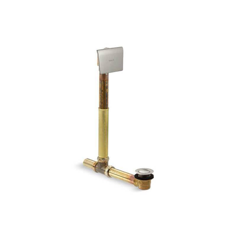 Kohler - Tea-for-Two 1-1/2'' contoured pop-up drain and overflow for above- or through-the-floor installation - Vibrant Brushed Nickel