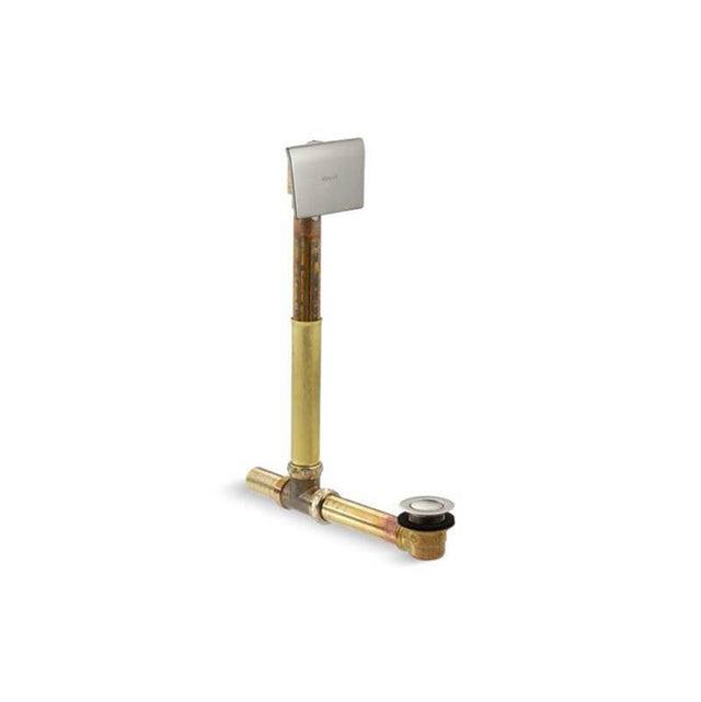 Kohler - Tea-for-Two 1-1/2'' contoured pop-up drain and overflow for above- or through-the-floor installation - Vibrant Brushed Nickel