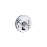 Kohler - Purist Rite-Temp valve trim with push-button diverter and cross handle - Polished Chrome