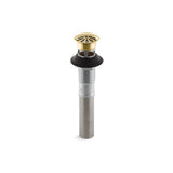 Kohler - Bathroom sink grid drain with overflow - Vibrant Polished Brass