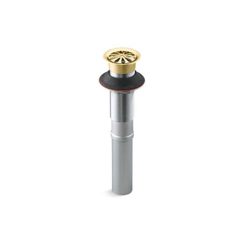 Kohler - Bathroom sink grid drain without overflow - Vibrant Polished Brass