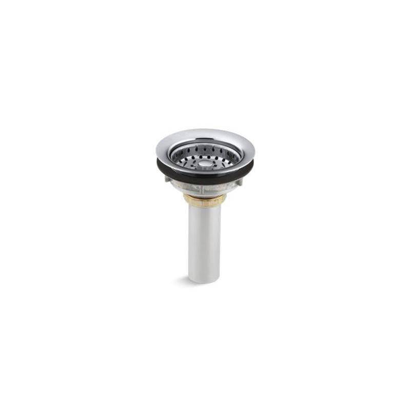 Kohler - Stainless steel sink drain and strainer with tailpiece for 3-1/2'' to 4'' outlet - Polished Chrome