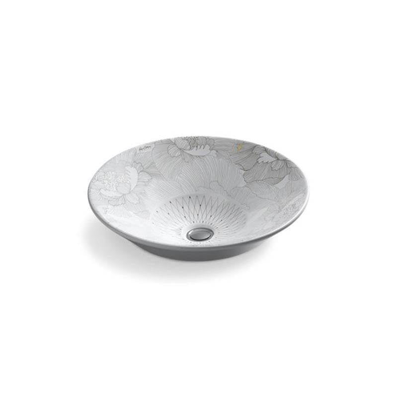 Kohler - Empress BouquetE Conical Bell 16-1/4'' round vessel bathroom sink, no overflow - Empress Bouquet