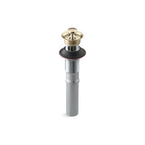 Kohler - Bathroom sink drain with overflow and non-removable metal stopper - Vibrant French Gold