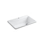 Kohler - Riverby 33'' top-mount single-bowl workstation kitchen sink - White
