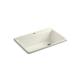 Kohler - Riverby 33'' top-mount single-bowl workstation kitchen sink - Biscuit