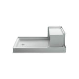 Kohler - Tresham 60'' x 36'' alcove shower base, left drain - Ice Grey