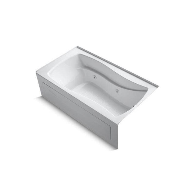 Kohler - Mariposa 66'' x 36'' alcove whirlpool bath with Bask heated surface, right drain - White