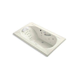 Kohler - Memoirs 72'' x 42'' drop-in Effervescence whirlpool bath - Biscuit