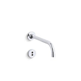 Kohler - Purist Shelf-back commercial lavatory faucet with grid drain and lever handles - Polished Chrome