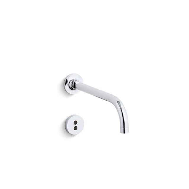 Kohler - Purist Shelf-back commercial lavatory faucet with grid drain and lever handles - Polished Chrome