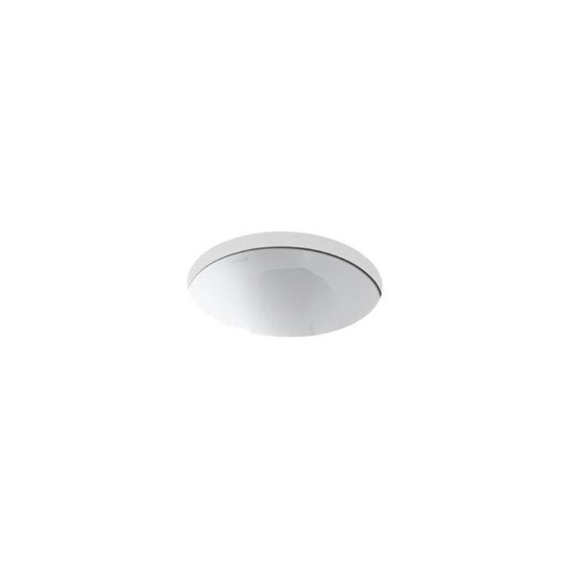 Kohler - Compass 13-1/4'' round drop-in/undermount bathroom sink, no overflow - White