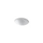 Kohler - Compass 13-1/4'' round drop-in/undermount bathroom sink, no overflow - White