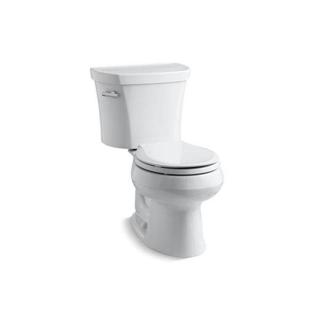 Kohler - Wellworth Two-piece round-front toilet, 1.28 gpf - White