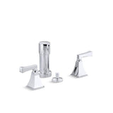 Kohler - Memoirs Stately Vertical spray bidet faucet with Deco lever handles - Polished Chrome
