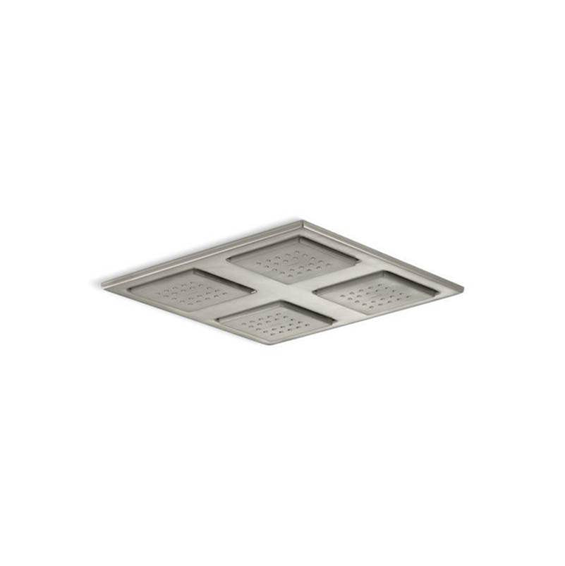 Kohler - WaterTile Rain Overhead shower panel with four 22-nozzle sprayheads - Vibrant Brushed Nickel