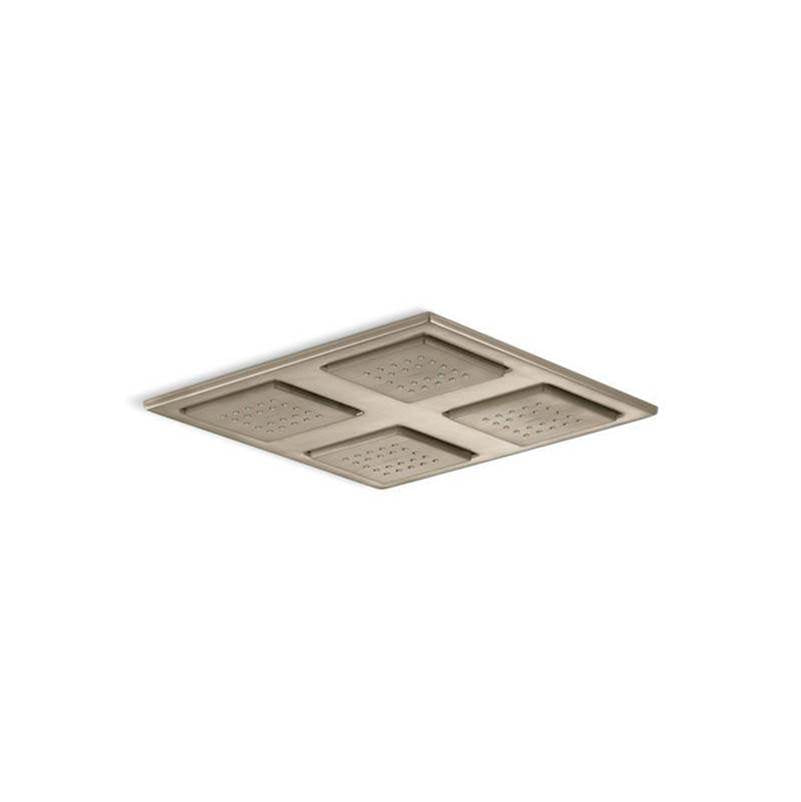 Kohler - WaterTile Rain Overhead shower panel with four 22-nozzle sprayheads - Vibrant Brushed Bronze