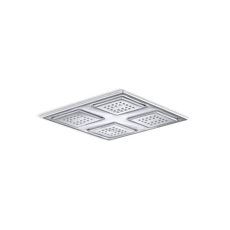 Kohler - WaterTile Rain Overhead shower panel with four 22-nozzle sprayheads - Polished Chrome