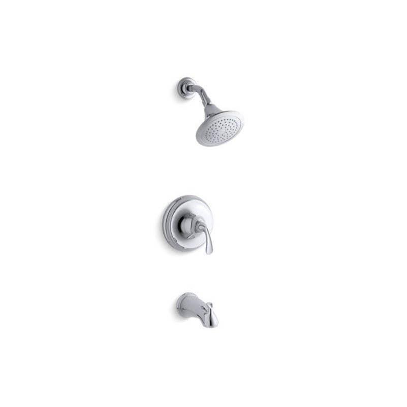 Kohler - Fort1/2 Rite-Temp bath and shower trim kit, 2.5 gpm, slip-fit spout - Polished Chrome