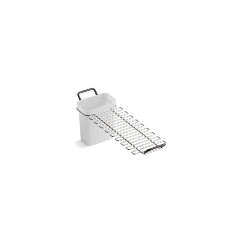 Kohler - Riverby Utility rack with soaking cup - Stainless Steel