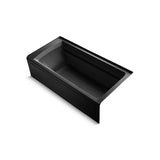 Kohler - Archer 72'' x 36'' alcove bath, right drain - Black