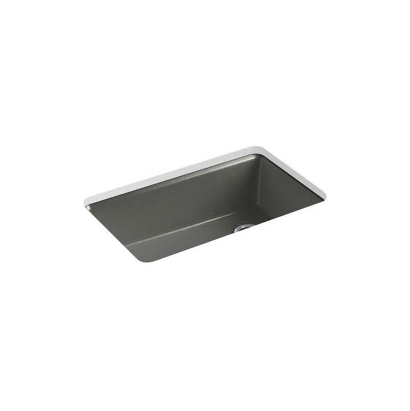 Kohler - Riverby 33'' undermount single-bowl workstation kitchen sink - Thunder Grey